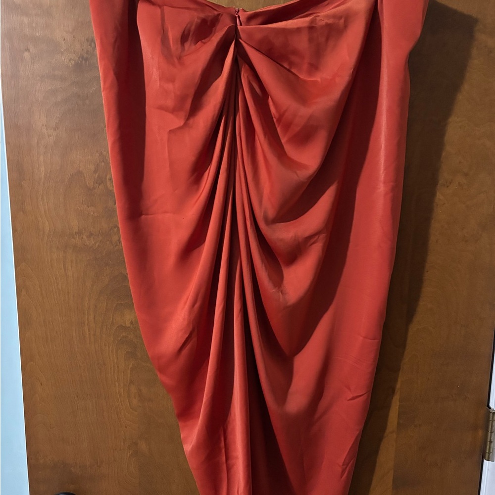 Draped Red Women's Skirt